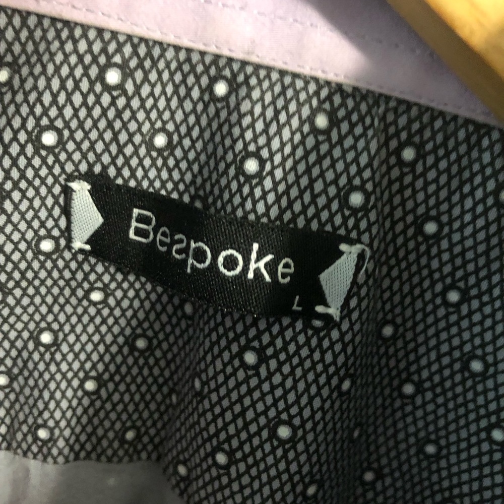 Men’s BESPOKE Gray Dress Shirt Size Large EUC - Picture 3 of 7